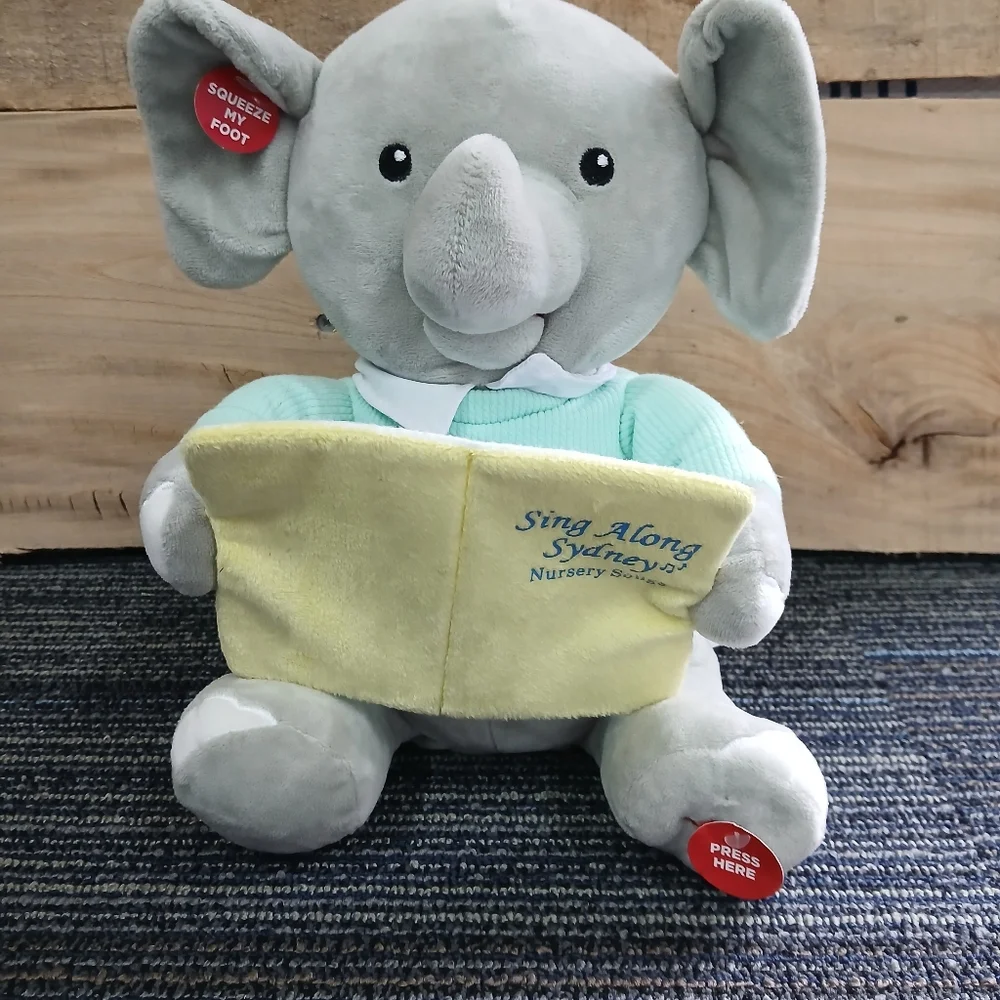 Cuddle Barn Sing Along Sydney Elephant Plush (NWT)12